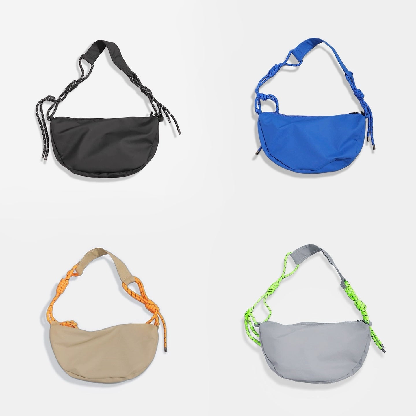 Casually Knotted Sling Nylon Crossbody Bag