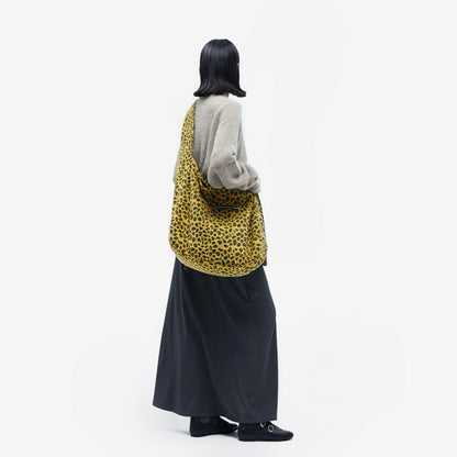 Oversized Leopard Hobo Bag