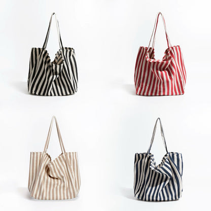 Thin Stripe Canvas Tote Bag