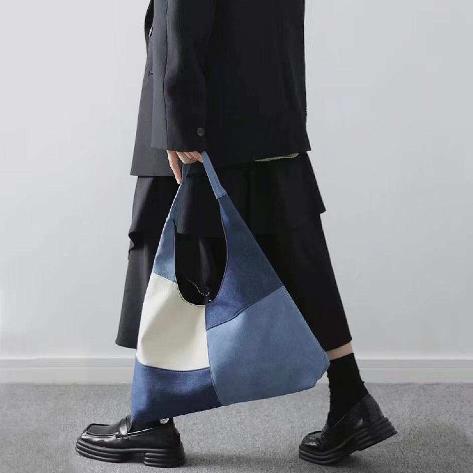 Designer Patchwork Denim Tote Bag