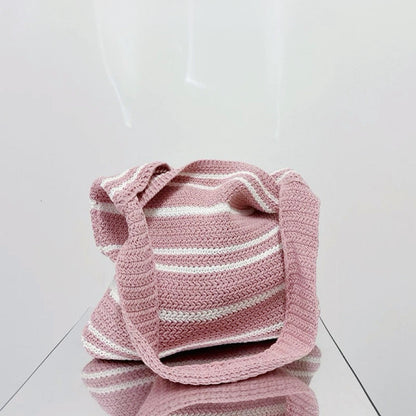 Simple Striped Knitted Bag