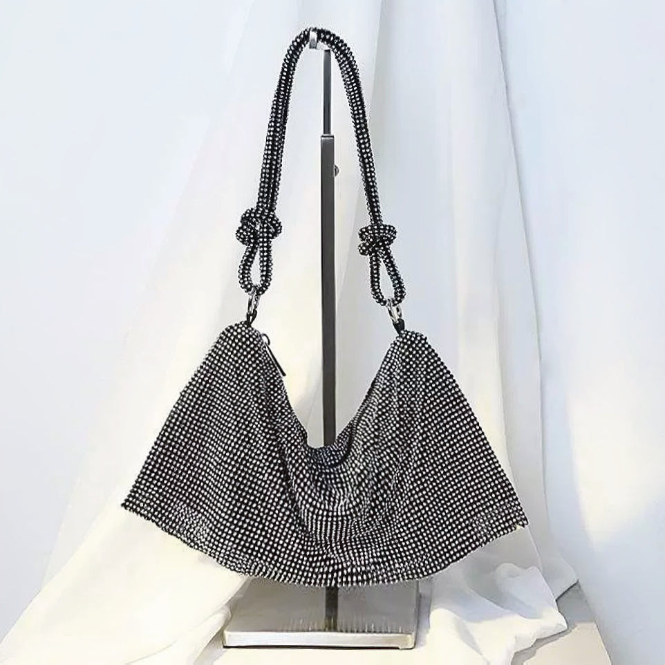 Borsa Hobo con Strass