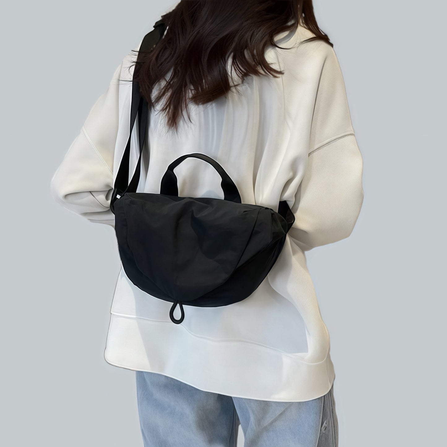 Casual Crinkle Crossbody Bag