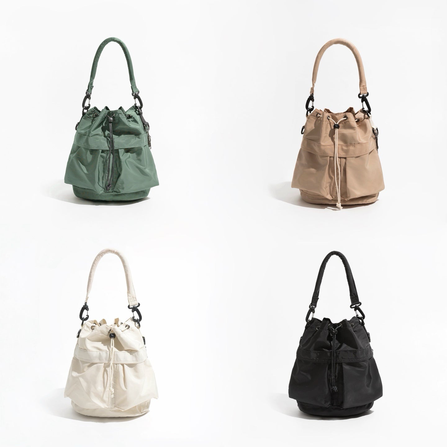 Nylon Drawstring Bucket Bag